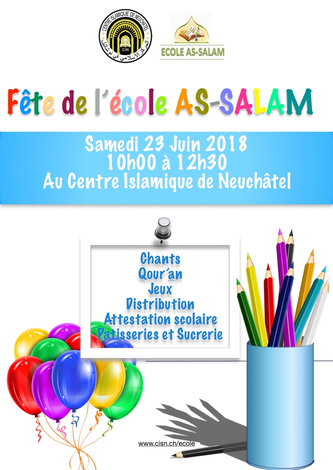 Fete de l’école – Samedi 23 juin 2018 Fete de l’école – Samedi 23 juin 2018